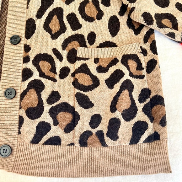 Pristine Kule Animal Print v-neck Cardigan XL - Picture 6 of 14
